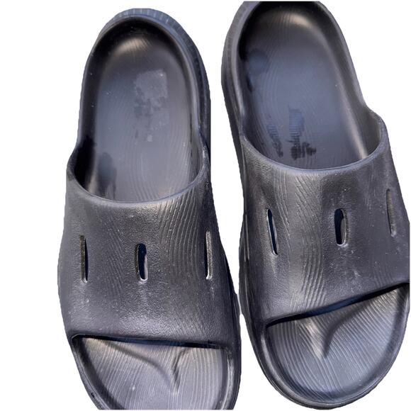 Hoka Ora Recovery Slides Slip On Black Sandals Women's Size 11 Mens 9 Unisex - Picture 2 of 4